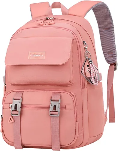 Vista 14 de JiaYou Mochila Casual para Adolescentes, Niñas, Mochila para la Escuela Secundaria, Mochila Diaria, para Mujeres, Bolsa de Viaje para Portátil, 1#