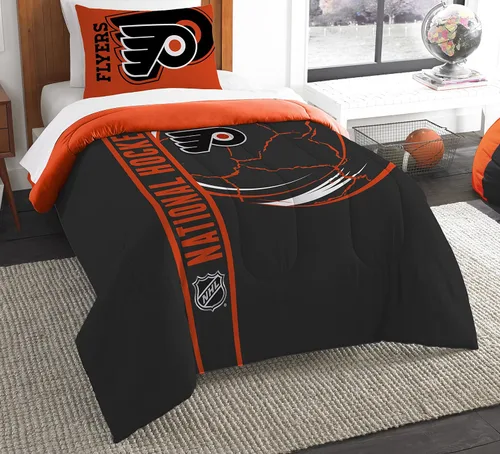 Vista 6 de Juego de edredón y funda de almohada para cama individual o matrimonial/queen, con licencia oficial de la NHL