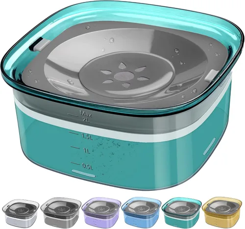 Vista 10 de UPSKY - Cuenco de agua para perros de 70 onzas, comedero lento sin derrames para bebedor desordenado Large Capacity, Spill Proof, Prevent Pet