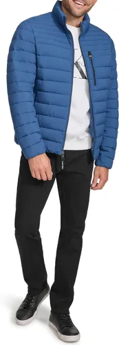 Vista 16 de Calvin Klein Abrigo acolchado con cremallera completa para hombre Negro