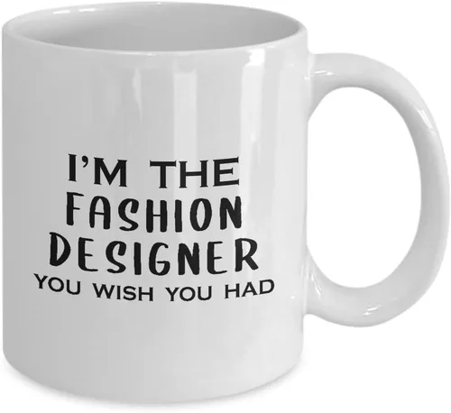 Vista 2 de Im the Fashion Designer Coffee Mug Tea Cup - Gifts for Textile Artist Designing Clothing Stylist Industry Funny Cute Gag Appreciation Idea - Wish