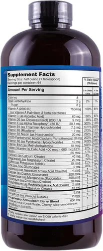 Vista 2 de Super MultiVitaminas y Minerales Líquidos para Niños 32oz