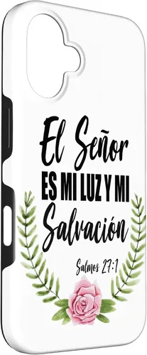 Vista 3 de Funda para iPhone 16 El Señor Es Mi Luz Biblia Cristiana Española Biblia Cristiana