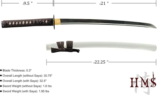 Vista 4 de Espada Wakizashi japonesa hecha a mano, práctica, forjada a mano, acero al carbono 1045/1060/1080, templado al calor, espiga completa, afilada