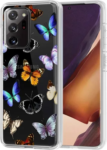 Vista 3 de Funda para Galaxy Note 20 Ultra 5G, para Samsung Note 20 Ultra Linda, funda transparente flexible de TPU de goma suave de silicona para Samsung