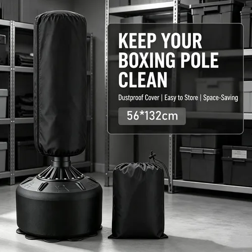 Vista 2 de HEVSTIL Funda para saco de boxeo de pie libre impermeable, funda de bolsa de boxeo de pie, bolsa de boxeo ajustable gruesa para saco de boxeo, funda