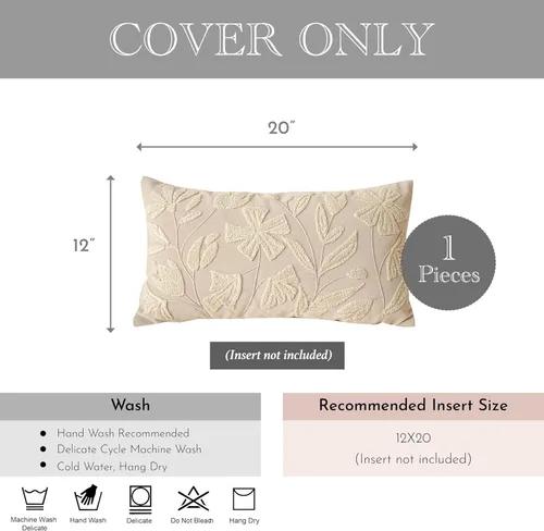Vista 7 de BlissBlush - Funda de almohada lumbar decorativa de 12 x 20 pulgadas, funda de almohada de terciopelo beige neutro para sofá, sala de estar, cojín