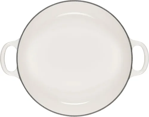 Vista 3 de Le Creuset Estofador de pétalos de hierro fundido esmaltado, 2.25 cuartos de galón., Blanco