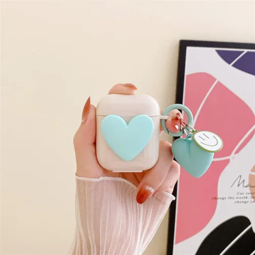 Vista 9 de Compatible con funda para Airpod, funda para Airpods 1 y 2, accesorios de AirPods, funda protectora a prueba de golpes, compatible con funda