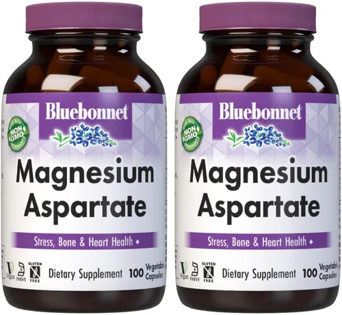 Vista 7 de Bluebonnet Nutrition Magnesio 400 mg de aspartato de magnesio quelatado diario mineral, corazón y hueso* Suplemento para hombres y mujeres vegano