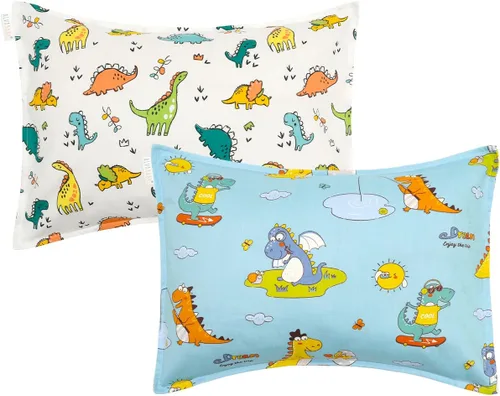 Vista 31 de ALVA BABY - Fundas de almohada de algodón para niños pequeños de 13 x 18 pulgadas o 12 x 16 pulgadas