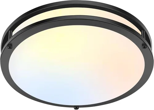 Vista 11 de Lámpara de techo LED de montaje empotrado de 10 pulgadas, 30W, 4000 lm, ajustable, 2700K/3000K/4000K/5000K/6500K, cambio de color, lámpara de techo