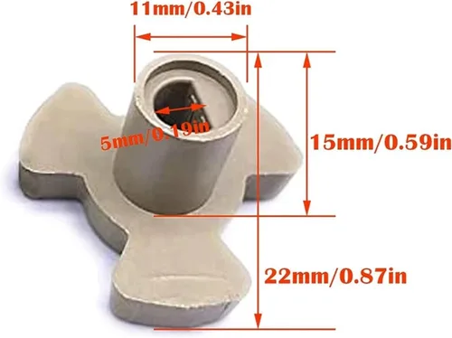 Vista 2 de 2PCS Microwave Turntable Coupler Oven Roller Guide Support Glass Tray Drive Coupling Replacement Parts