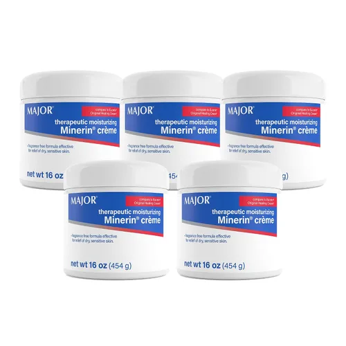 Vista 9 de MAJOR Minerin Créme hidratante terapéutico, crema hidratante corporal para piel seca, sin fragancia, 16 onzas (paquete de 1)