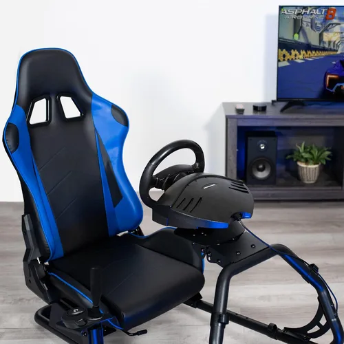 Vista 8 de VIVO Racing Simulator Cockpit with Wheel Stand, Gear Mount, Chair and Frame Only, Fits Logitech, Thrustmaster, Fanatec, Compatible with Xbox One