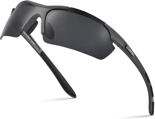 Vista 8 de Lentes de sol polarizados deportivos para hombres y mujeres, con diseño envolvente, UV400, para correr, béisbol, sóftbol, ciclismo, conducción