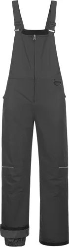 Vista 8 de CREATMO US Baberos de Nieve para Niñas Pantalones de Esquí para Niños Impermeables con Aislamiento Petos de Invierno Negro