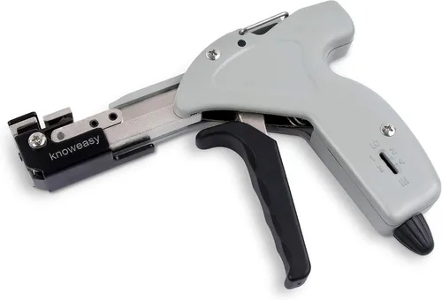 Vista 8 de Knoweasy Pistola para Bridas de Cable y Brida de Cable - Herramienta de Sujeción y Corte al Ras con Mango de Acero, Herramienta para Bridas de Cable
