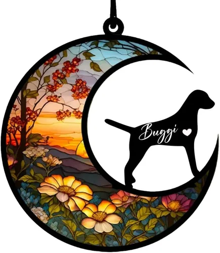 Vista 53 de Atrapasoles conmemorativos personalizados para perros Akita, nombre de perro personalizado, adorno de pérdida de perro, regalo para amantes