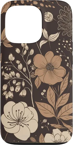 Vista 10 de Hazelnut Brown Wildflower Floral Flower Design Case for iPhone 17