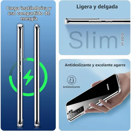 Vista 4 de Meifigno Funda transparente para Samsung Galaxy S22+ Plus (6.6 pulgadas), [20 veces antiamarilleo]