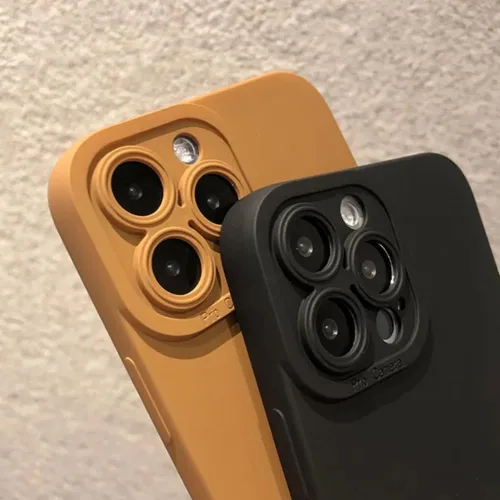 Vista 2 de Casechics Funda compatible con iPhone, silicona líquida mate [protección militar contra caídas] protección de lente de cámara, funda suave a prueba