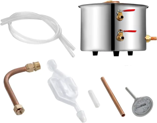 Vista 8 de Destilador de acero inoxidable, capacidad de 6 L (1.6 galones), kit completo con termómetro – para agua y vapor/destilación de aceites esenciales