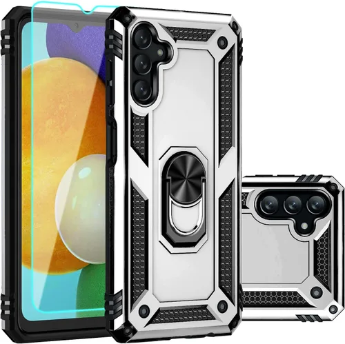 Vista 11 de Funda para Galaxy A13 5G, con protector de pantalla, grado militar, 16 pies, con función de atril magnético, funda protectora para Galaxy A13 5G