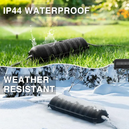 Vista 7 de Flemoon - Cubierta de seguridad para cable de extensión para exteriores, protector de conexión impermeable IP44, caja eléctrica resistente a