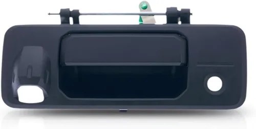 Vista 2 de KarParts360 Manija de puerta trasera para Toyota Tundra 2014-2020 Exterior con orificios de leva y llave Negro Plástico TO1915118