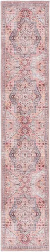 Vista 3 de Unique Loom Colección Mangata Alfombra de área - Melodie (Runner 2' 0" x 10' 0", albaricoque y rosa/gris)