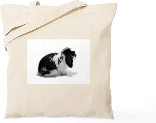 Vista 28 de CafePress Ascii Rabbit Tote Bag - Bolsa de lona natural, bolsa de compras reutilizable