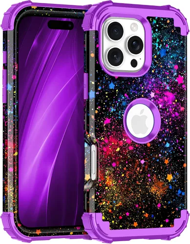 Vista 46 de Miqala Funda compatible con iPhone 8 Plus, iPhone 7 Plus, que brilla en la oscuridad, tres capas, resistente a los golpes, parachoques de plástico