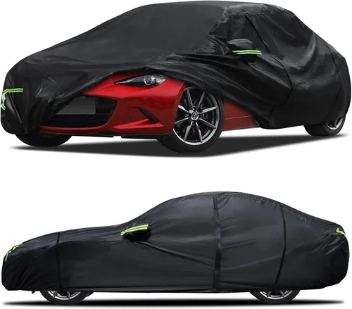 Vista 27 de Funda de auto para Tesla Model 3 2017-2026, 6 capas de cubierta impermeable para todo tipo de clima, cubierta exterior completa para exteriores