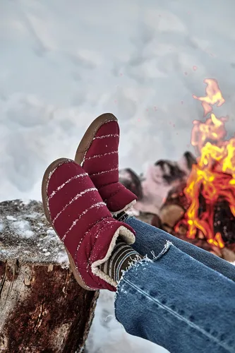 Vista 4 de Dearfoams Dara - Pantuflas deportivas de nailon para mujer
