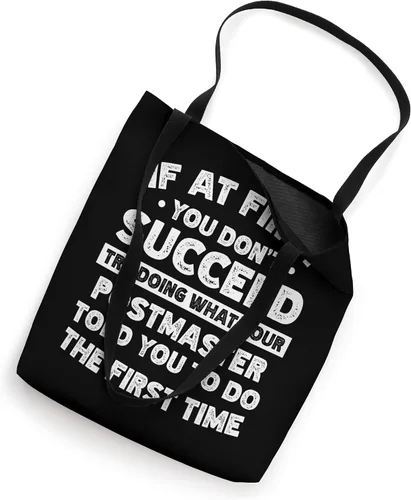 Vista 2 de If at first you don't succeed do Postmaster says bolsa Tote