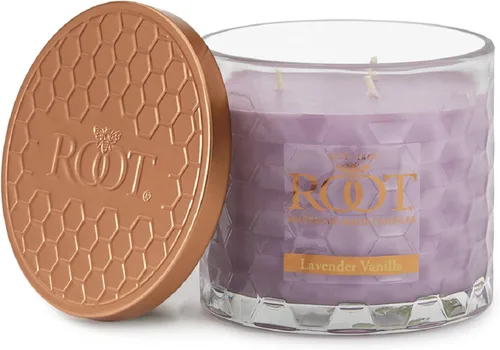 Vista 31 de Root Candles Velas Aromáticas Mezcla de Cera de Panal Vela Artesanal Premium, Veriglass Pequeño, Limón y Bergamota