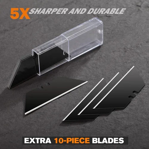 Vista 7 de REXBETI SK5 - Paquete de 2 cuchillos utilitarios, cortador de caja retráctil resistente para cajas de cartón, cartón y cajas, diseño