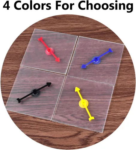 Vista 6 de 20pcs Spinners transparentes juego de matemáticas Spinner con flecha giratoria para juegos de fiesta y enseñanza usando