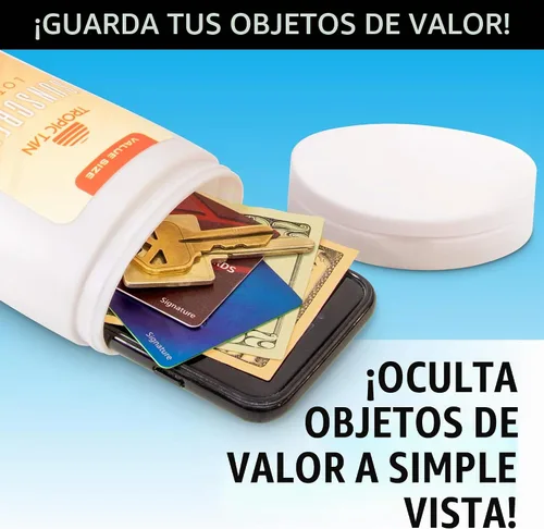 Vista 2 de GoPong Paquete de 2 botellas seguras para la desviación con protector solar, oculta de forma segura tus objetos de valor