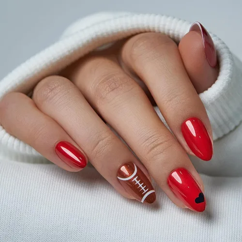 Vista 13 de CurvLife Uñas a presión con punta francesa de almendra media, color blanco Perfil luminoso
