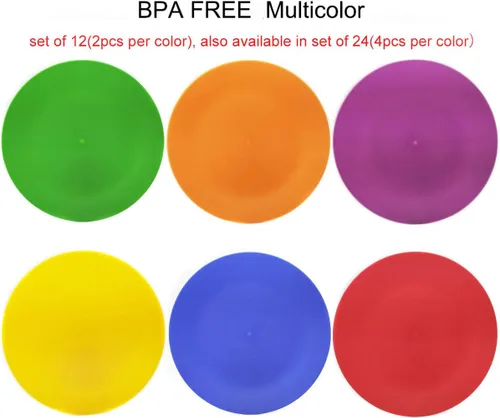Vista 3 de KX-WARE Juego de 12 platos de plástico irrompibles y reutilizables de 9.875 pulgadas, multicolor, aptos para lavavajillas, sin BPA