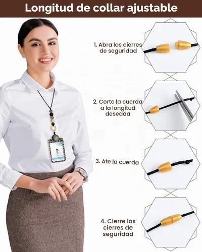 Vista 5 de Woanger 4 cordones para profesores para credencial de identificación