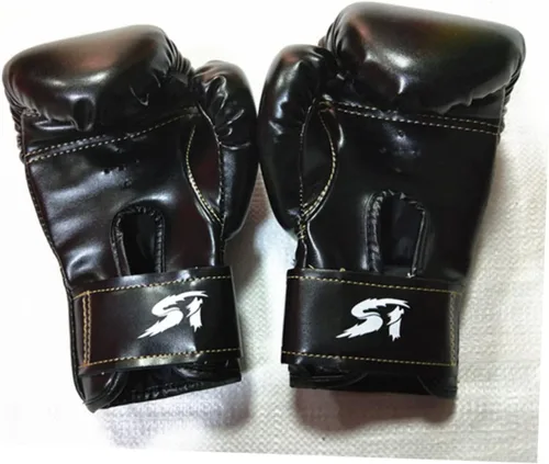 Vista 6 de Garneck Guantes de boxeo para niños, guantes de entrenamiento, guantes de entrenamiento Junior Punch PU cuero relleno de esponja para niños pequeños
