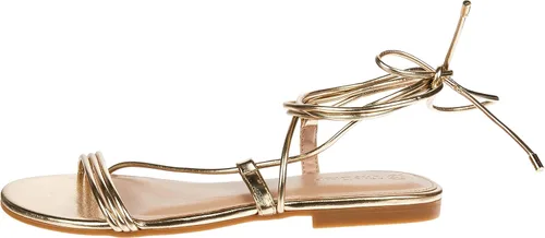 Vista 4 de The Drop Women's Samantha Flat Strappy Lace-up Sandal