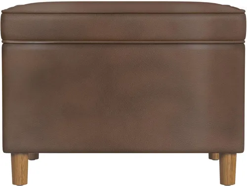 Vista 18 de Homepop Decoración para el hogar K7646-A862 Otomana de almacenamiento rectangular moderna tapizada Otomana con tapa con bisagras