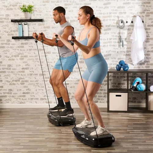 Vista 4 de Lifepro Vibration Plate Exercise Machine for Lymphatic Drainage — Whole Body Vibration Platform with Resistance Bands for Home Workout — Low-Impact