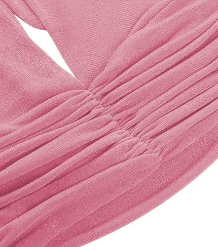 Vista 5 de Camiseta LYANER para mujer, con cuello en V ancho, estilo halter, con espalda al aire y sin mangas
