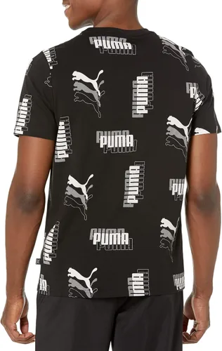 Vista 2 de PUMA Camiseta Power All Over Print para hombre, NegroBlanco