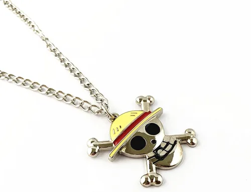 Vista 2 de FJKMYOYO DianViVi Anime Cartoon One Pie Luffy Collar Regalos para niñas, mujeres y hombres (LuffyA), Zinc, 0